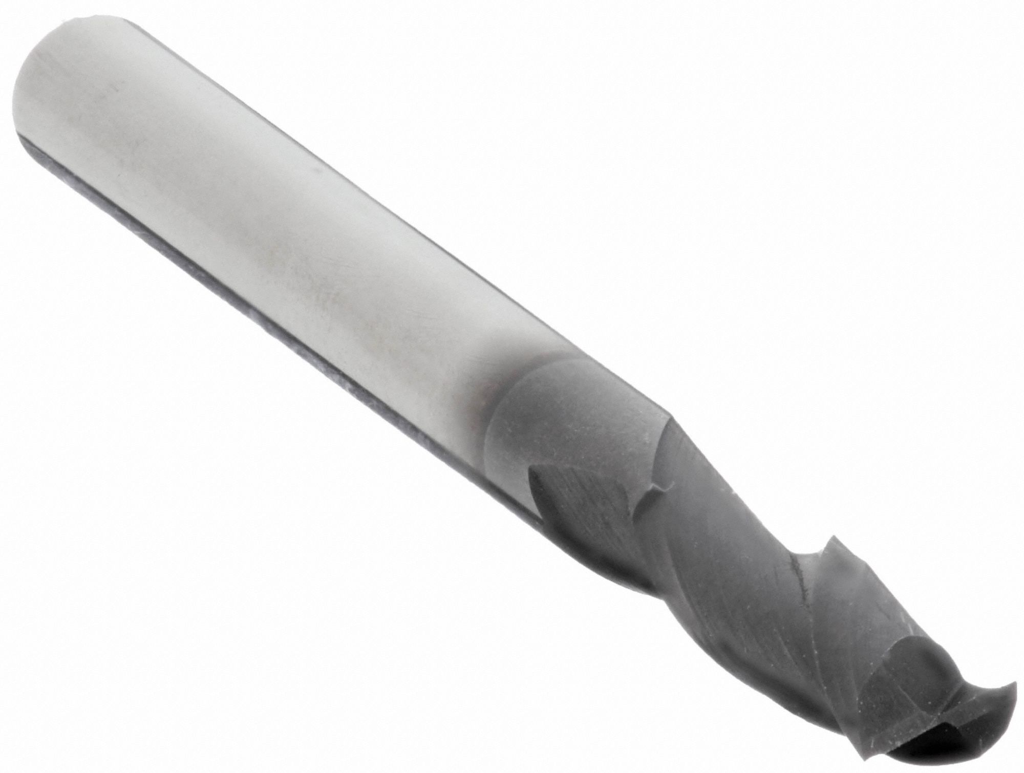 Square End Mill: Carbide, TiAlN Coated, 2 Flute, 0.5 mm Mill Dia, 1.5 mm LOC, 39 mm OAL