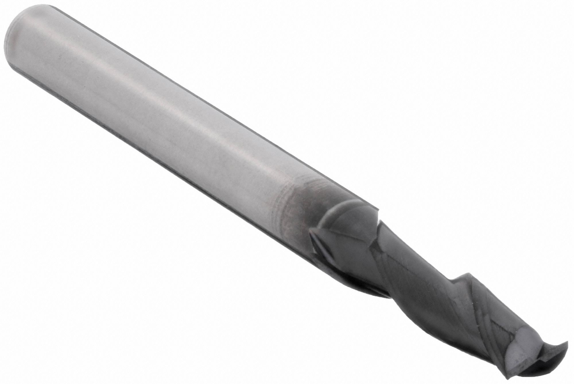 Square End Mill: Carbide, TiAlN Coated, 2 Flute, 11/64" Mill Dia, 9/16" LOC, 2" OAL