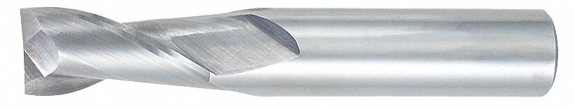 Square End Mill: Carbide, TiAlN Coated, 2 Flute, 11/16" Mill Dia, 1-3/8" LOC, 4" OAL