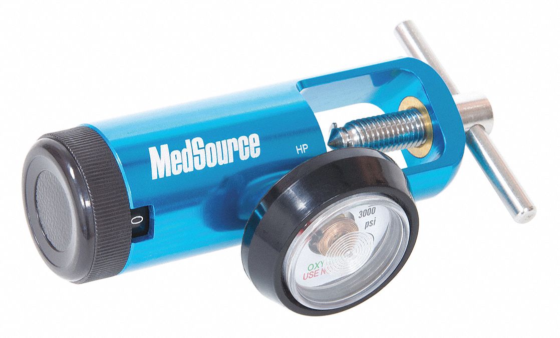 Oxygen Regulator 25 lpm Aluminum 1 W