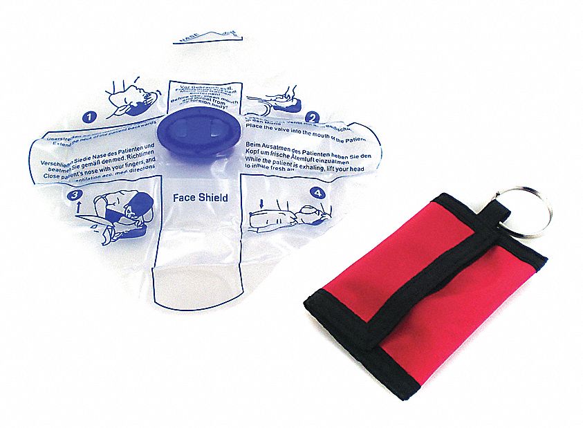 CPR Barrier Mask Adult Child Infant Red