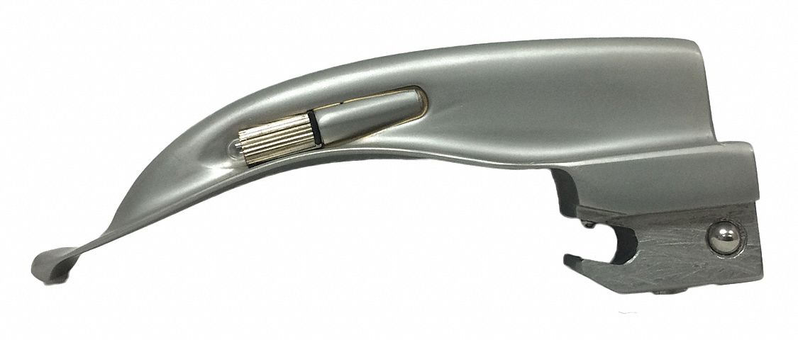 Laryngoscope Blade: MacIntosh, 0 Blade Size, Std, 3 1/8 in Overall Lg, 3/8 in Overall Wd