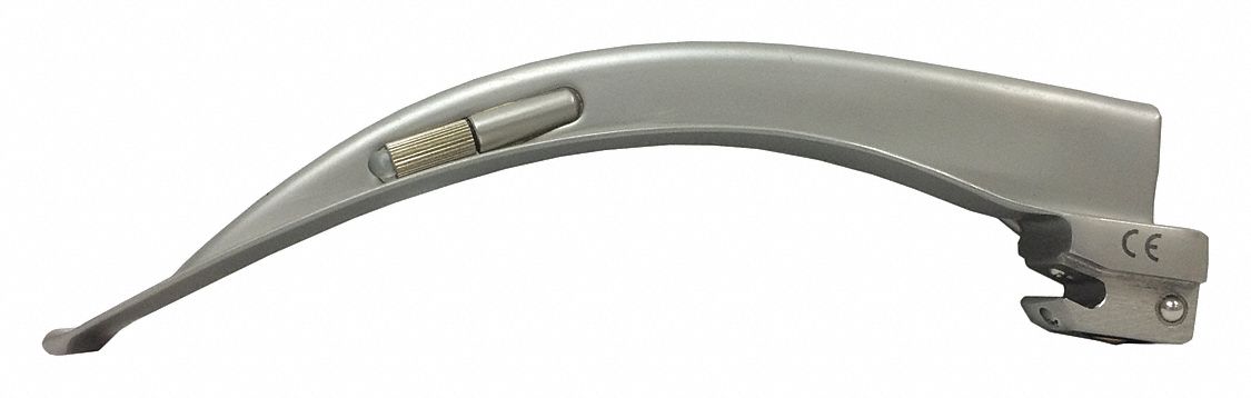 Laryngoscope Blade: MacIntosh, 4 Blade Size, Std, 6 1/4 in Overall Lg, 9/16 in Overall Wd