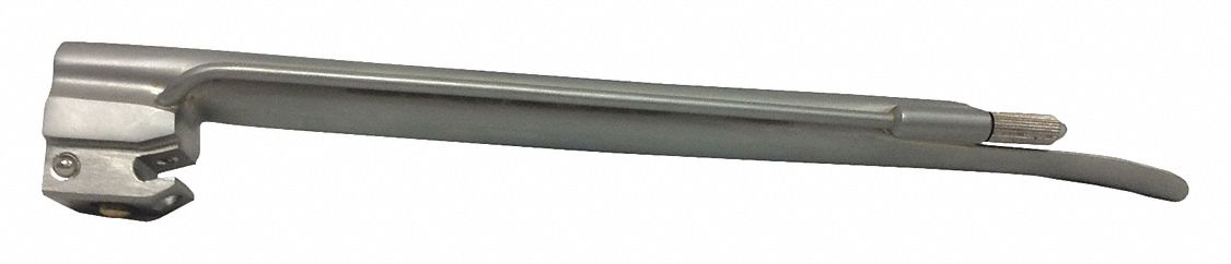 Laryngoscope Blade: Miller, 3 Blade Size, Std, 7 11/16 in Overall Lg, 1/2 in Overall Wd