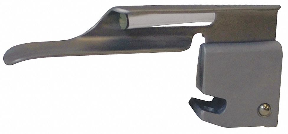 Laryngoscope Blade: Miller, 0 Blade Size, Fiber Optic, 3 1/8 in Overall Lg