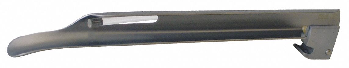 Laryngoscope Blade: Miller, 4 Blade Size, Fiber Optic, 8 11/16 in Overall Lg