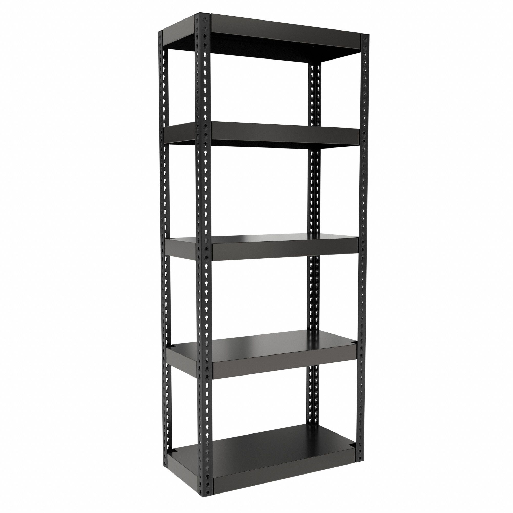 Boltless Shelving: Standalone, Extra-Heavy-Duty, 36 in x 18 in, 84 in Overall Ht, Steel