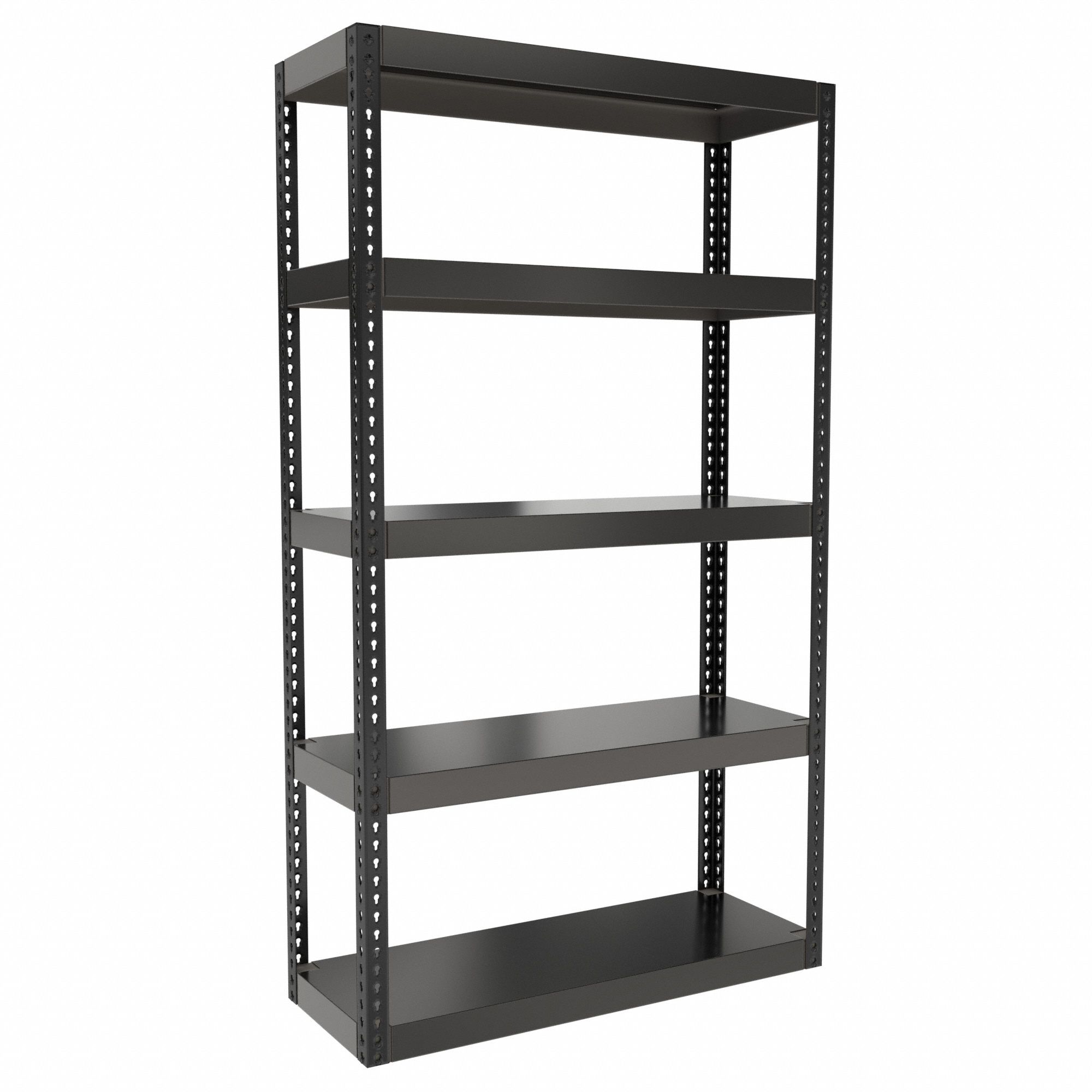 Boltless Shelving: Standalone, Extra-Heavy-Duty, 48 in x 18 in, 84 in Overall Ht, Steel