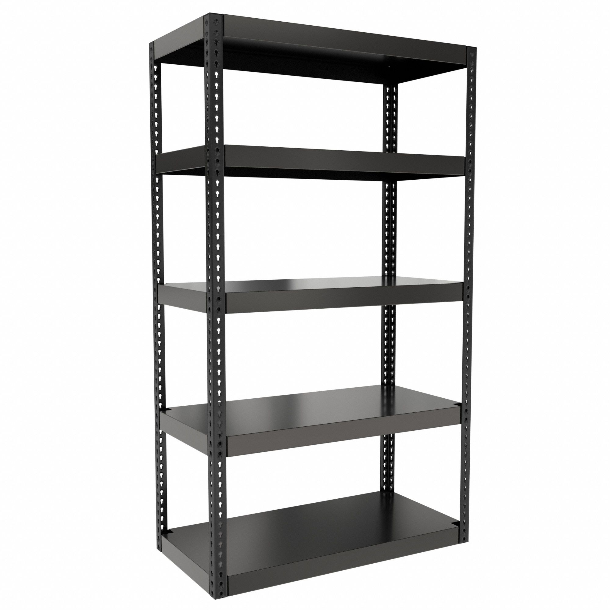 Boltless Shelving: Standalone, Extra-Heavy-Duty, 48 in x 24 in, 84 in Overall Ht, Steel