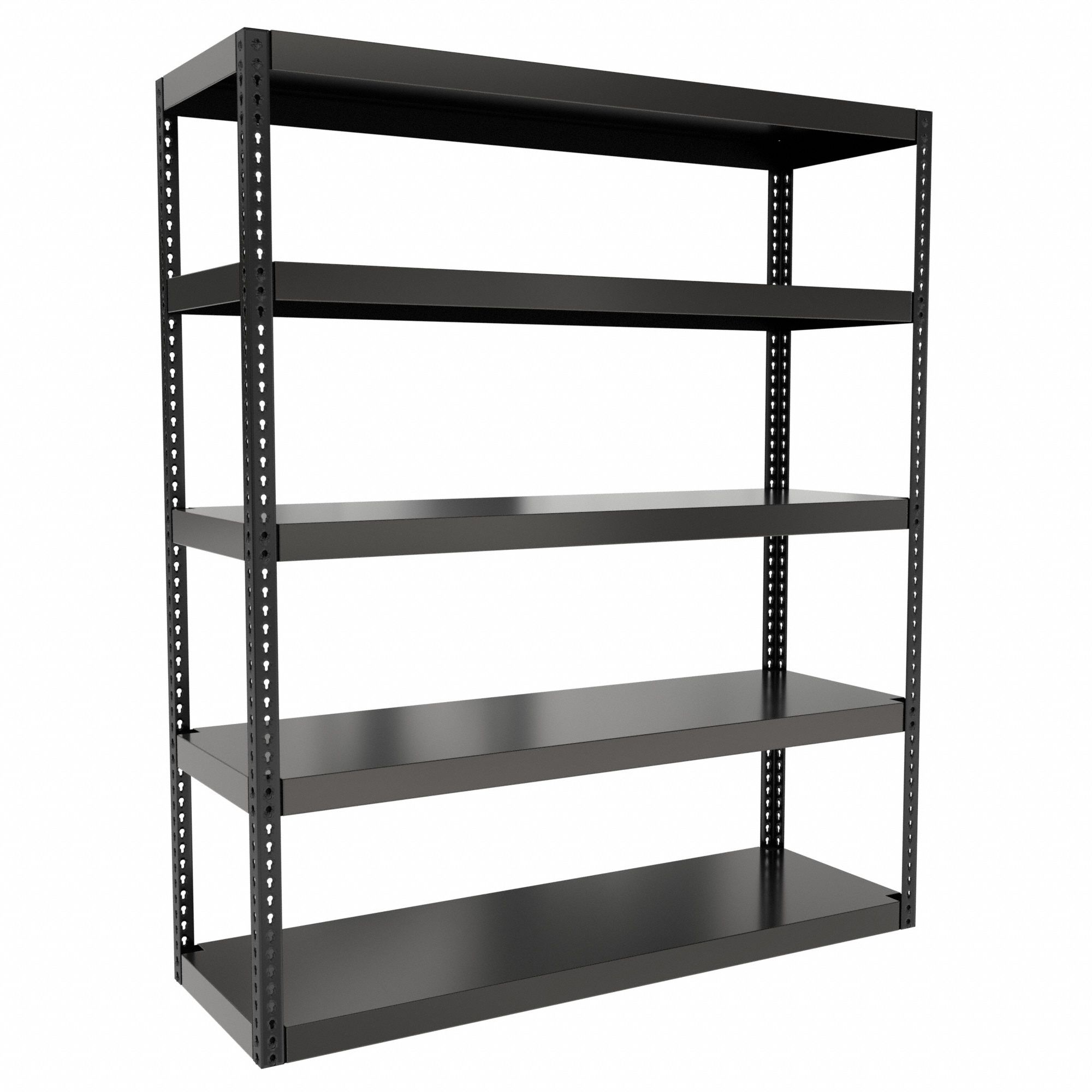 Boltless Shelving: Standalone, Extra-Heavy-Duty, 72 in x 24 in, 84 in Overall Ht, Steel