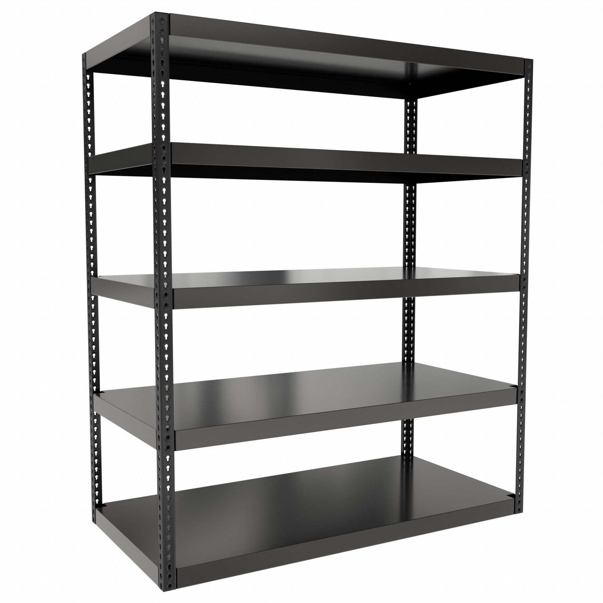 Boltless Shelving: Standalone, Extra-Heavy-Duty, 72 in x 36 in, 84 in Overall Ht, Steel