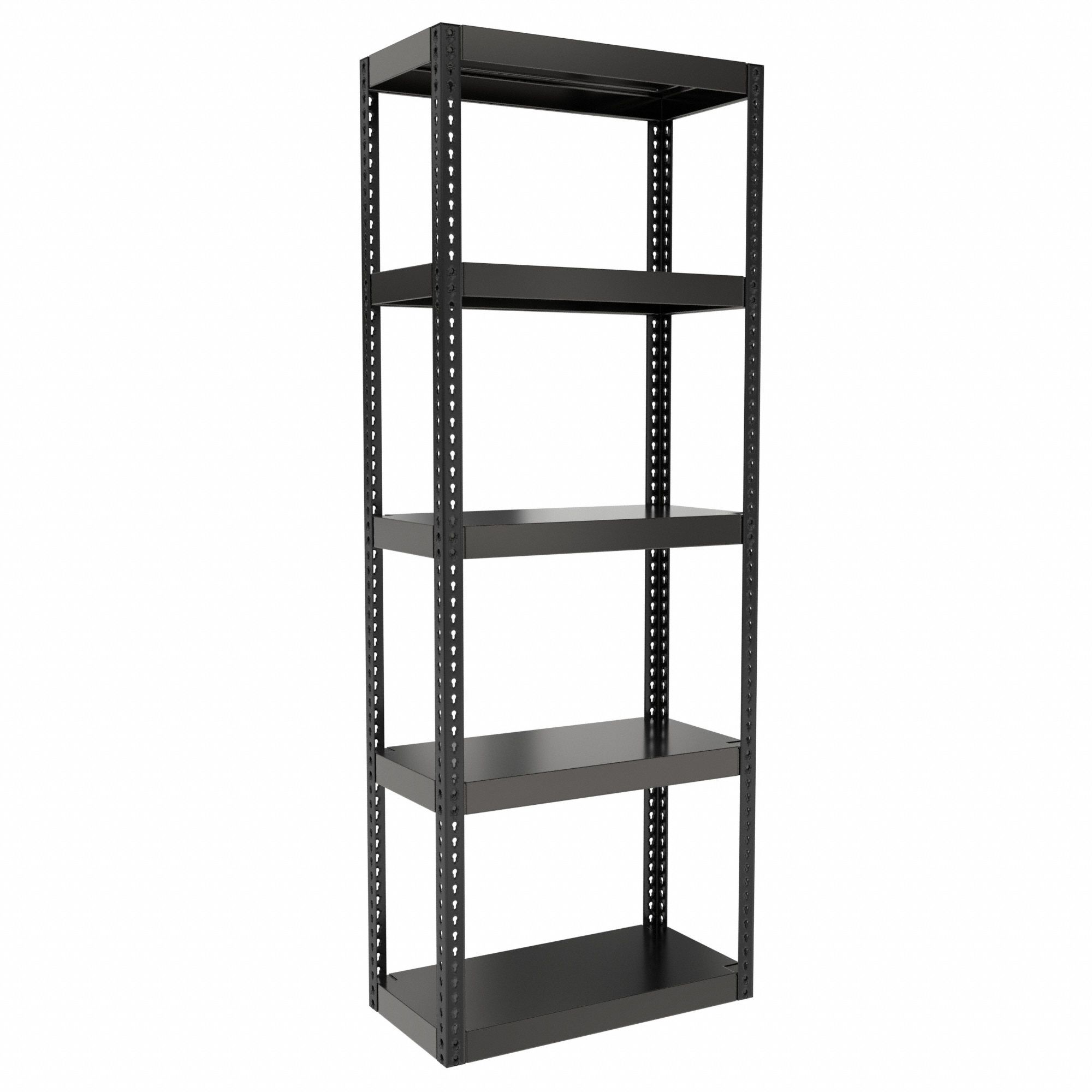 Boltless Shelving: Standalone, Extra-Heavy-Duty, 36 in x 18 in, 96 in Overall Ht, Steel
