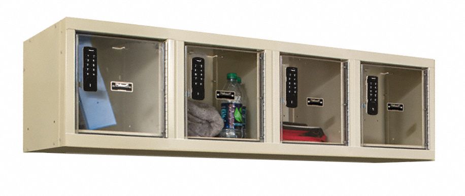 HALLOWELL Wall Mount Box Locker: 12 in x 18 in x 15 in, 1 Tiers, 4 ...