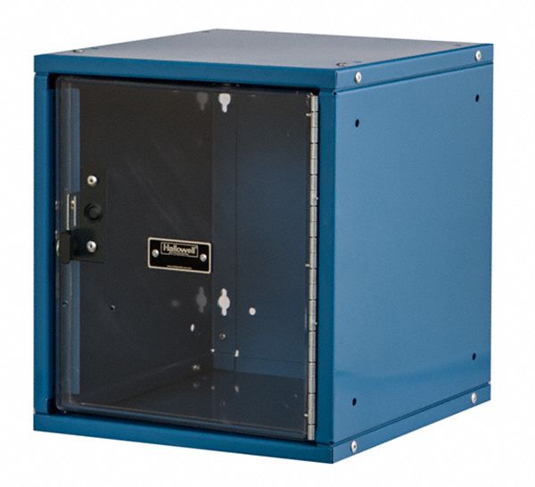 Box Locker: 11 3/8 in x 12 in x 12 3/4 in, 1 Tiers, 1 Units Wide, Clearview, Padlock Hasp