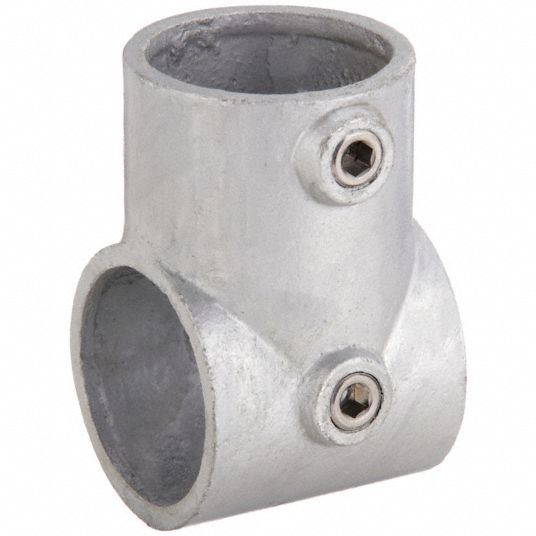 Structural Pipe Fitting: Tee, 2 in For Pipe Size, For 2 3/8 in Actual Pipe  Outer Dia, Cast Iron