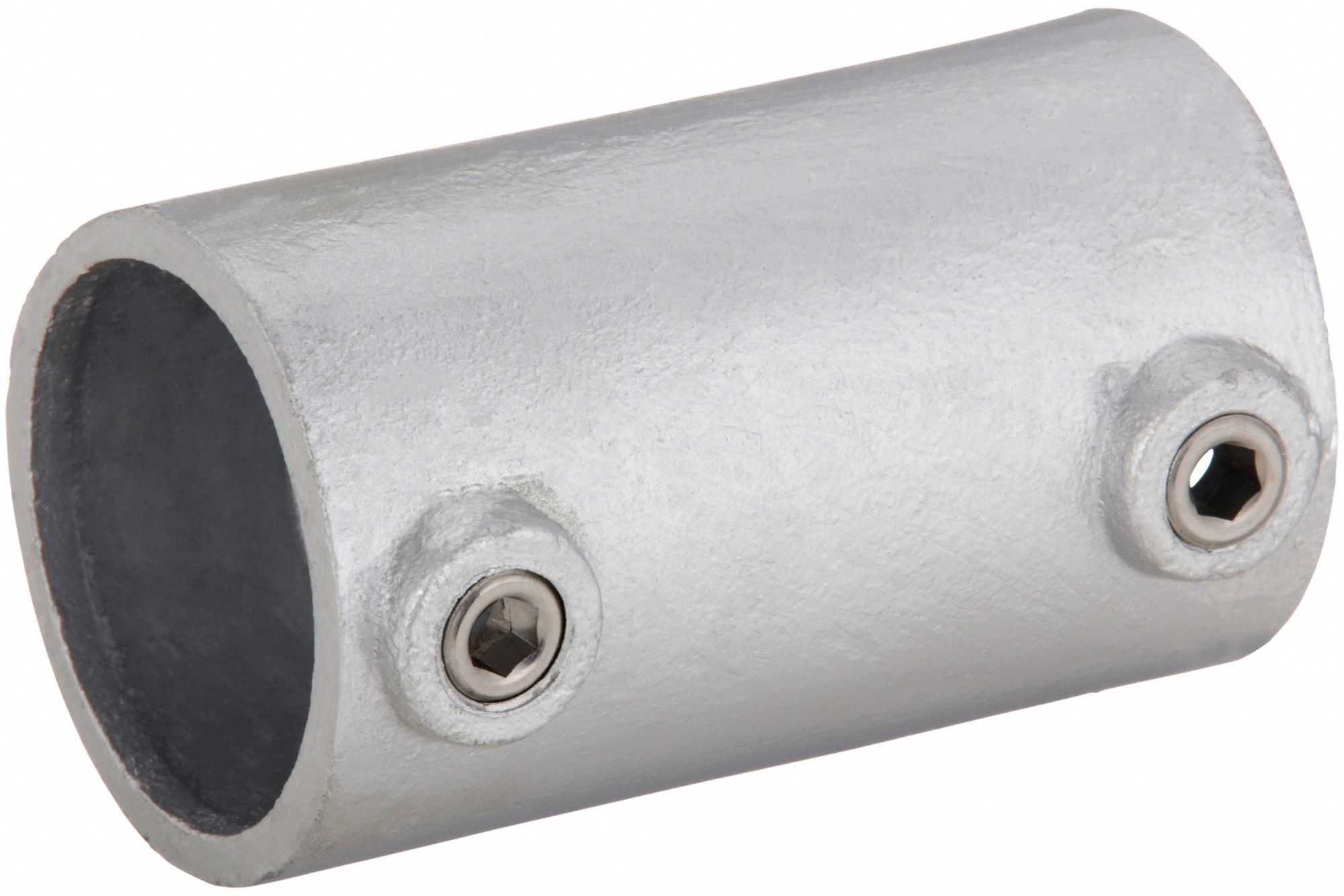 Structural Pipe Fitting: Straight Coupling, External Coupling, 2 in For Pipe Size, Cast Iron, Gray