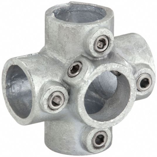 Structural Pipe Fitting: Tee, 2 in For Pipe Size, For 2 3/8 in Actual Pipe  Outer Dia, Cast Iron