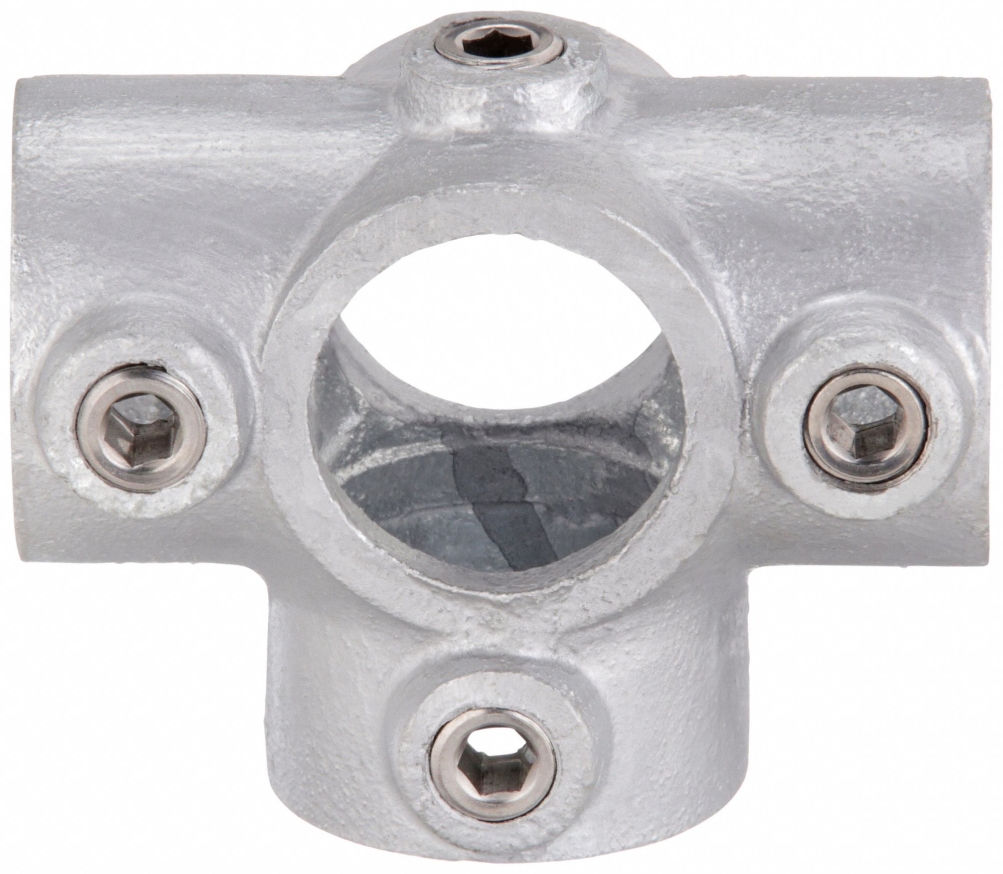GRAINGER APPROVED Structural Pipe Fitting, Fitting Type ThreeSocket Cross, Mounting Type Clamp