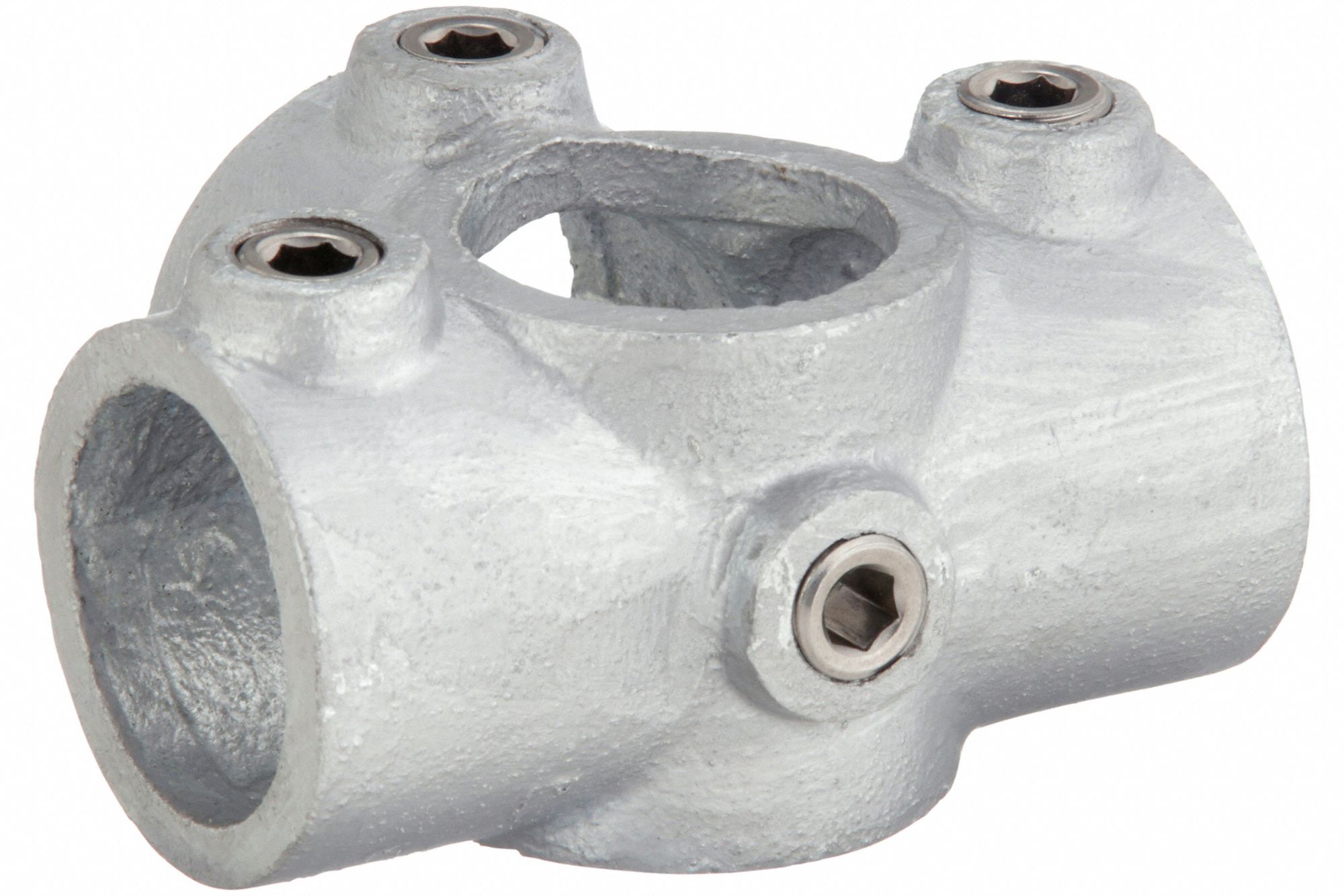 GRAINGER APPROVED Structural Pipe Fitting, Fitting Type ThreeSocket Cross, Mounting Type Clamp