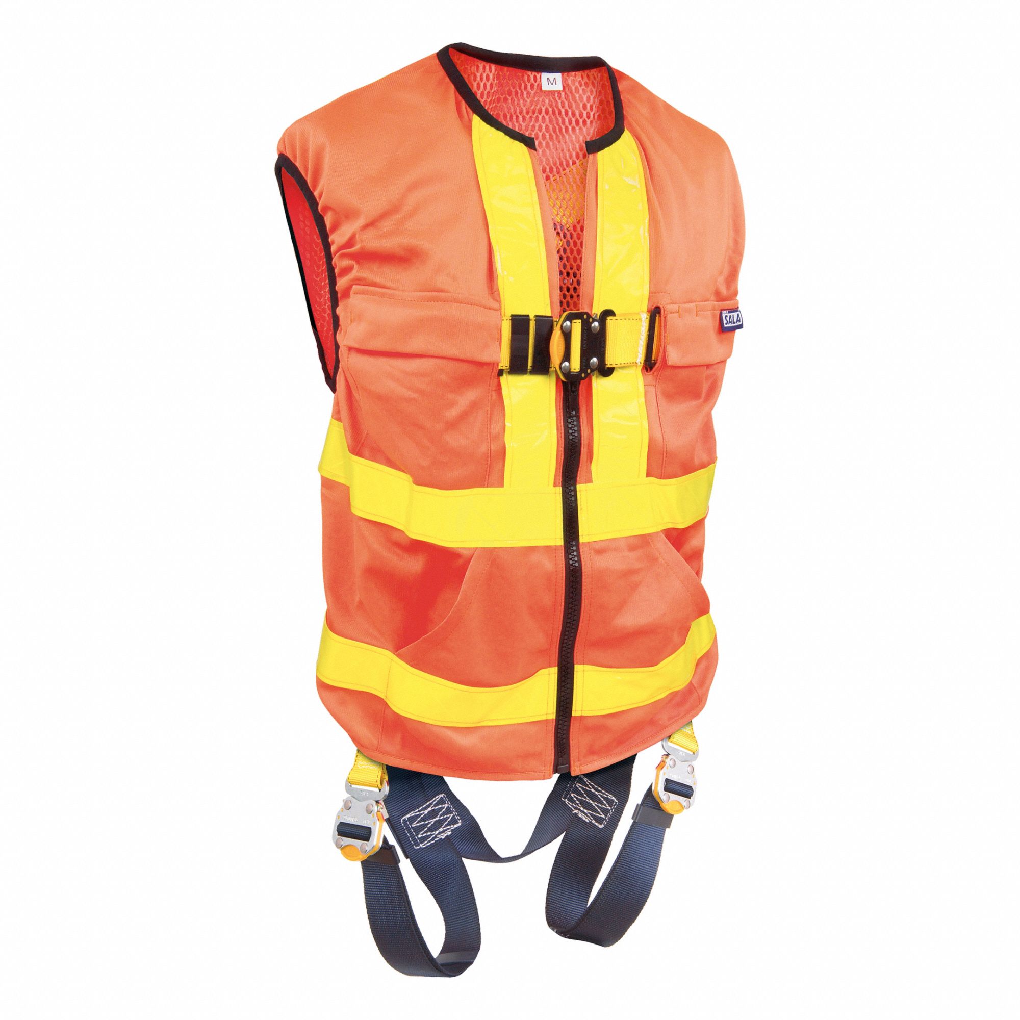 Full Body Harness: Vest Harness, Quick-Connect / Quick-Connect, Mating, 2XL, Steel