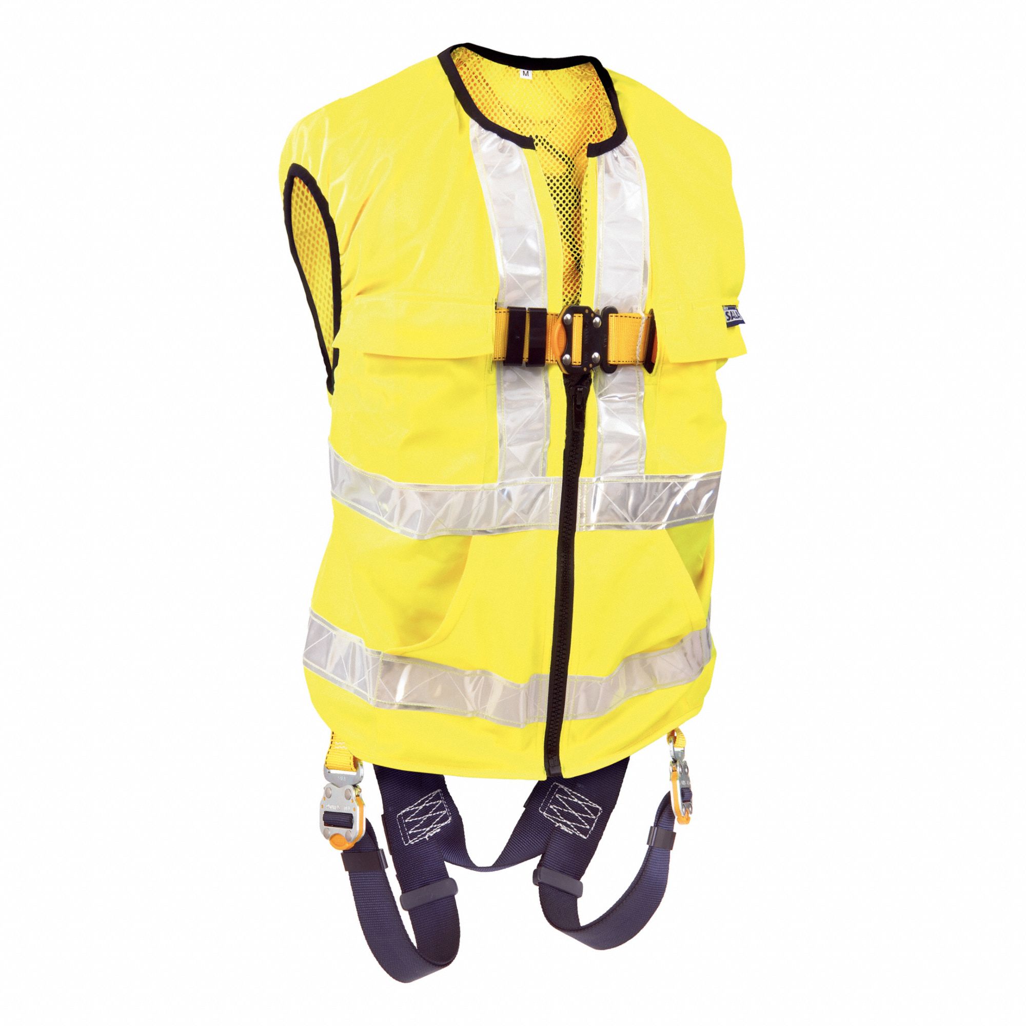 Full Body Harness: Vest Harness, Quick-Connect / Quick-Connect, Mating, 2XL, Steel