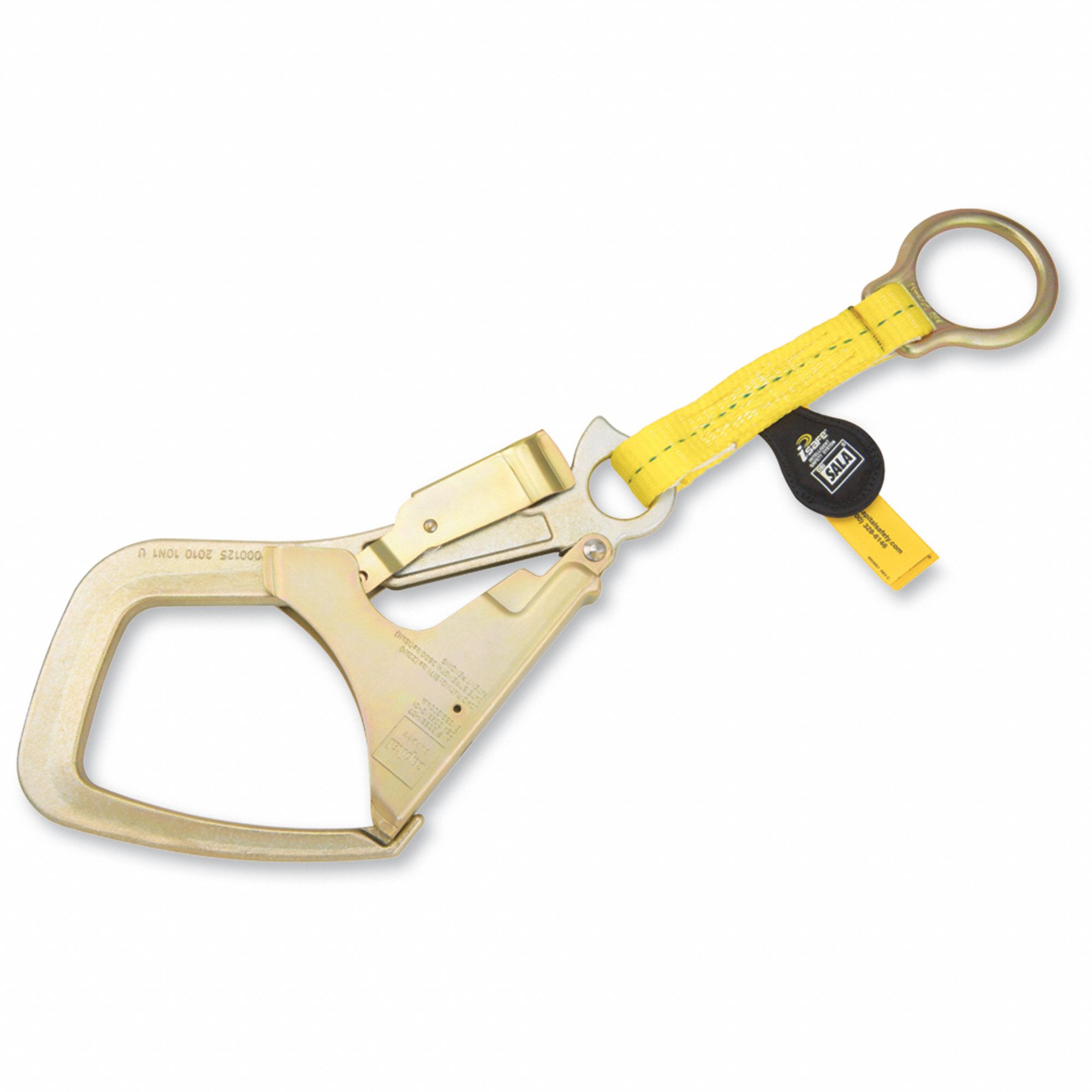 Rebar Hook Anchor: Swivel D-Ring, Fixed Beam Clamp, 1 1/2 in Dp, 1 1/2 ft Lg, Vertical