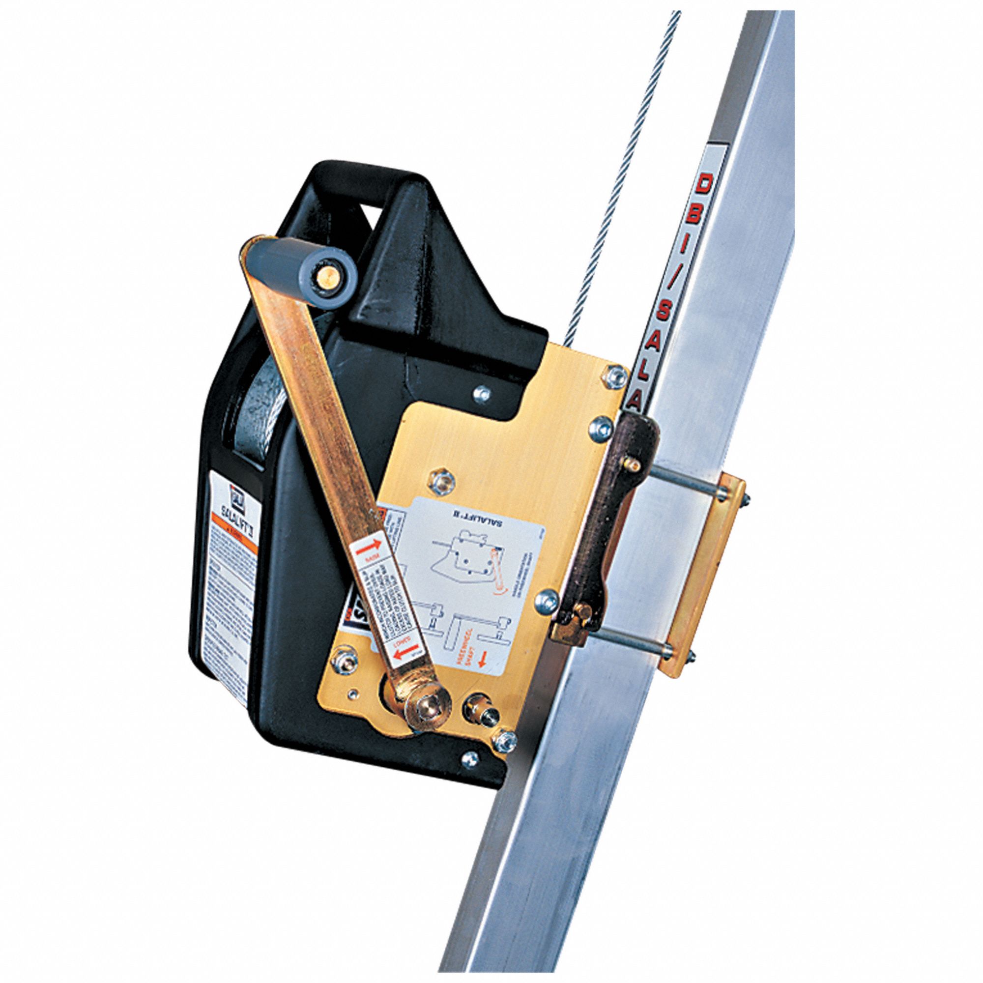 Confined Space Winch, Steel: 350 lb Winch Wt Cap, 50 ft Cable Lg, Polyester, Snap Hook