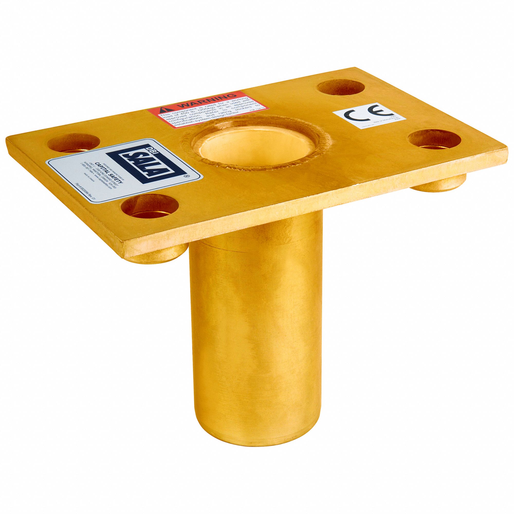 Flush Floor Mount Sleeve, Yellow