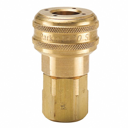 Foster 4 Series Brass Quick Coupler 3/8 Body 3/8 NPT Air Hose and Water Fittings 