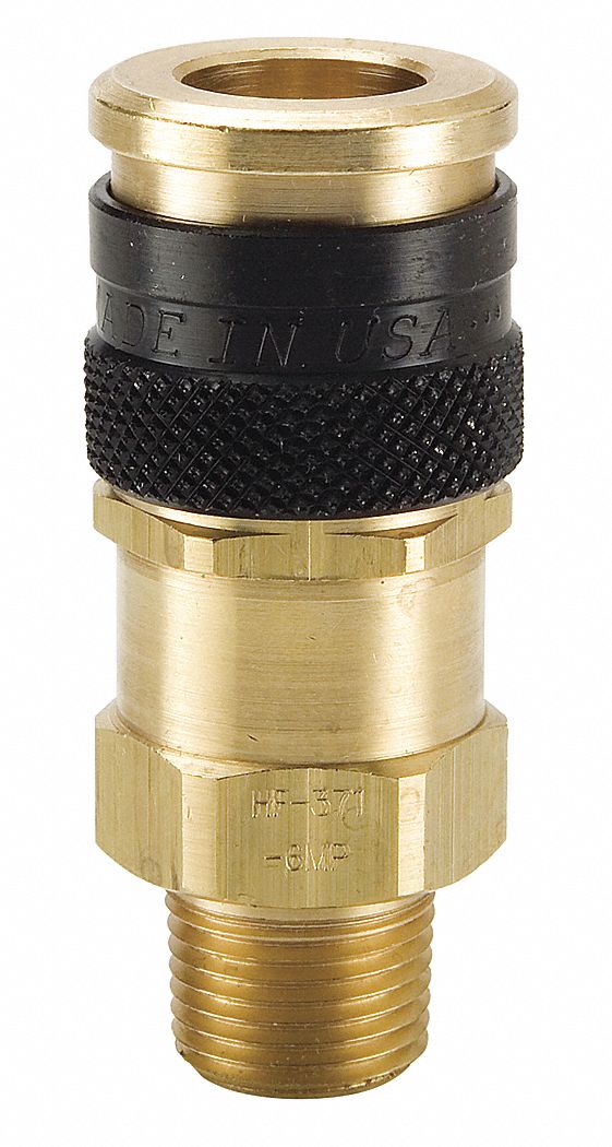 PARKER Quick Connect Hose Coupling, Industrial, Brass, Socket 30N236