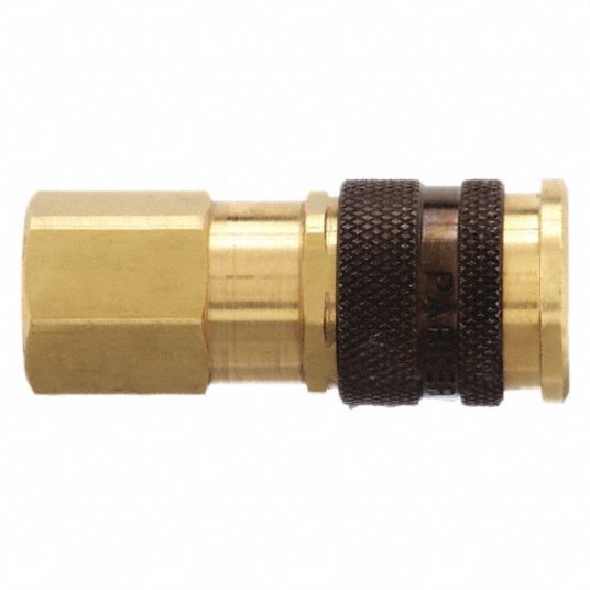 PARKER, 1/4 in Body Size, 3/8 in Hose Fitting Size, Quick Connect Hose ...