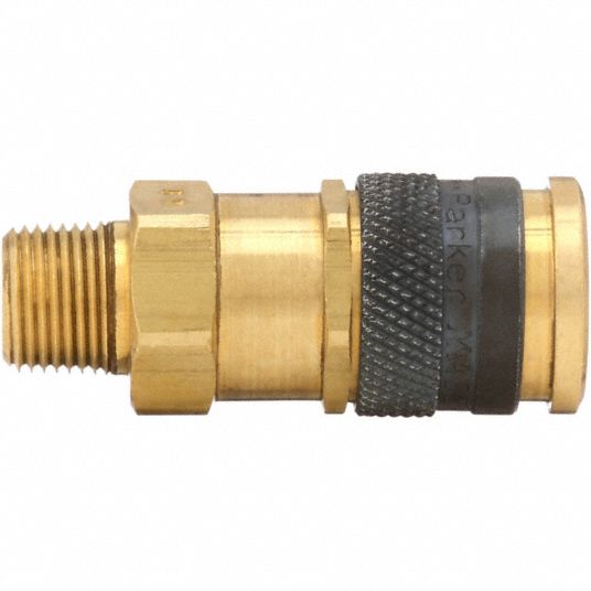 PARKER, 3/8 in Body Size, 3/8 in Hose Fitting Size, Quick Connect Hose ...