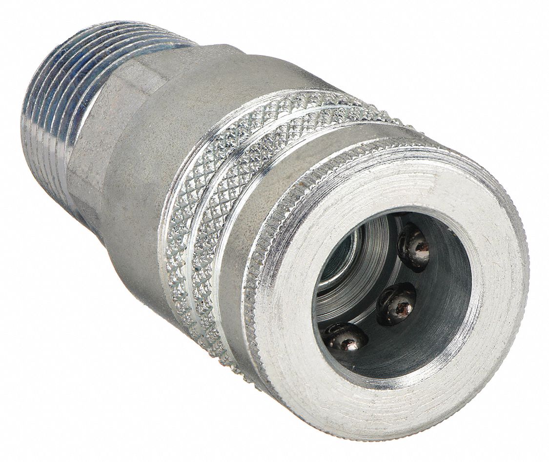 QUICK CONNECT HOSE COUPLING, ⅜ IN BODY SIZE, ⅜ IN HOSE FITTING SIZE, ⅜