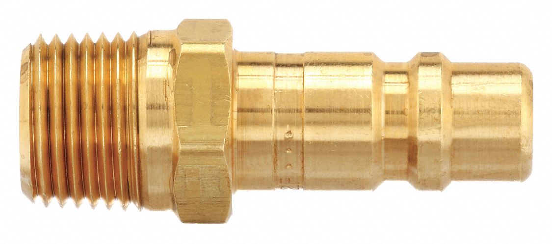 PARKER Quick Connect Hose Coupling, Industrial, Brass, Plug - 30N274 ...