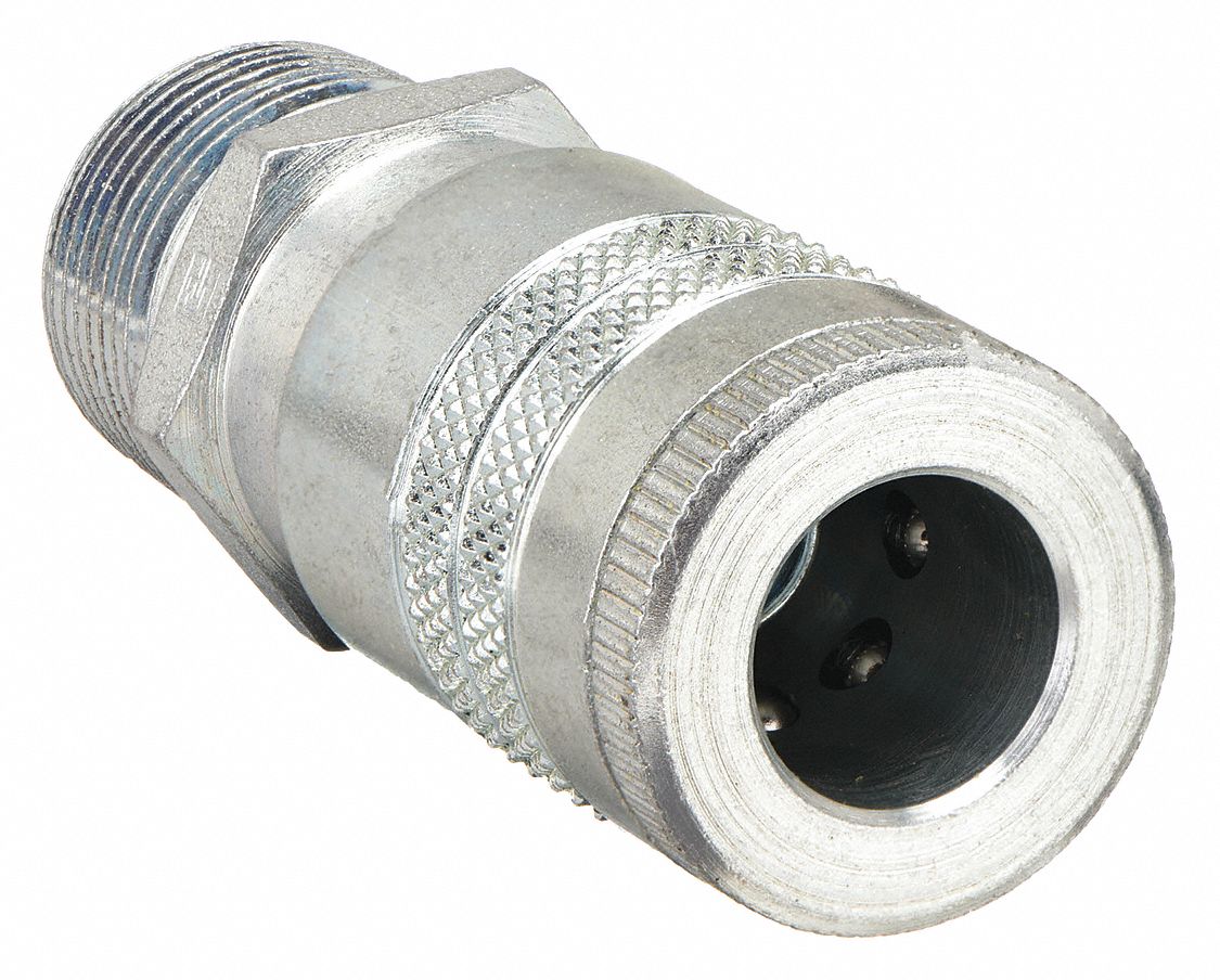 QUICK CONNECT HOSE COUPLING, ½ IN BODY SIZE, ⅜ IN HOSE FITTING SIZE, ⅜