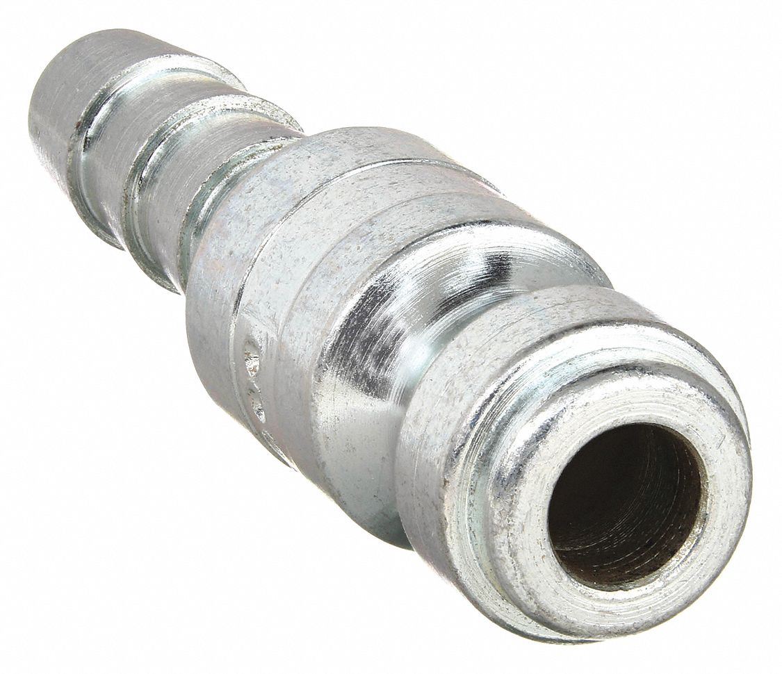 QUICK CONNECT HOSE COUPLING, ¼ IN BODY SIZE, ¼ IN HOSE FITTING SIZE, SLEEVE, MALE, STEEL