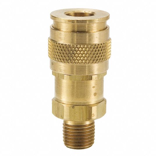 PARKER Quick Connect Hose Coupling 1/4 in Body Size, 3/8 in Hose Fitting Size, PushtoConnect