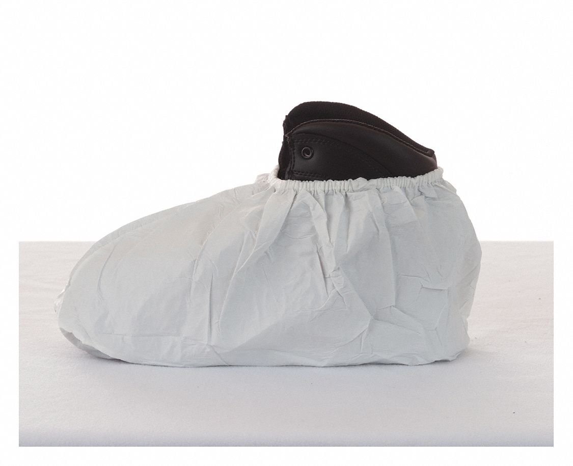 SHOE COVERS, STERILE, WHITE, SLIP-RESISTANT SOLE, ELASTIC