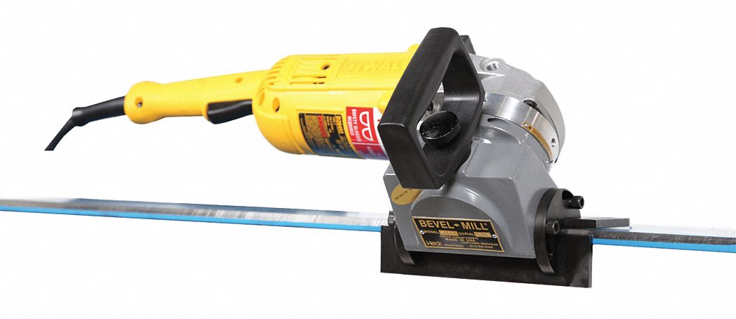 Corded Beveler: 115V, 4 hp, 1/8 in Min Thick, 15° to 45°, 5/16 in Max. Bevel Wd