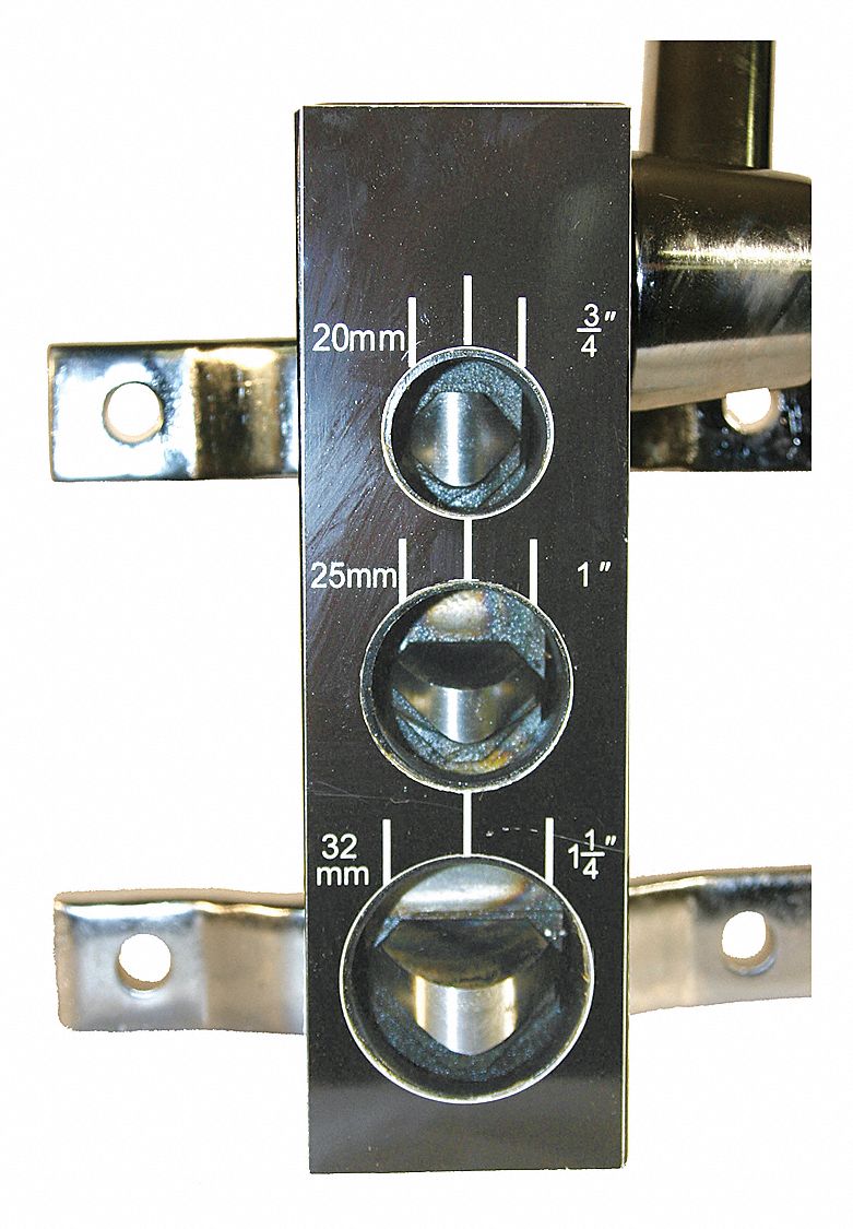 Tube and Pipe Notcher: 1/4 in Min. Compatible Pipe Size, 13/16 in Max. Notch Dia.