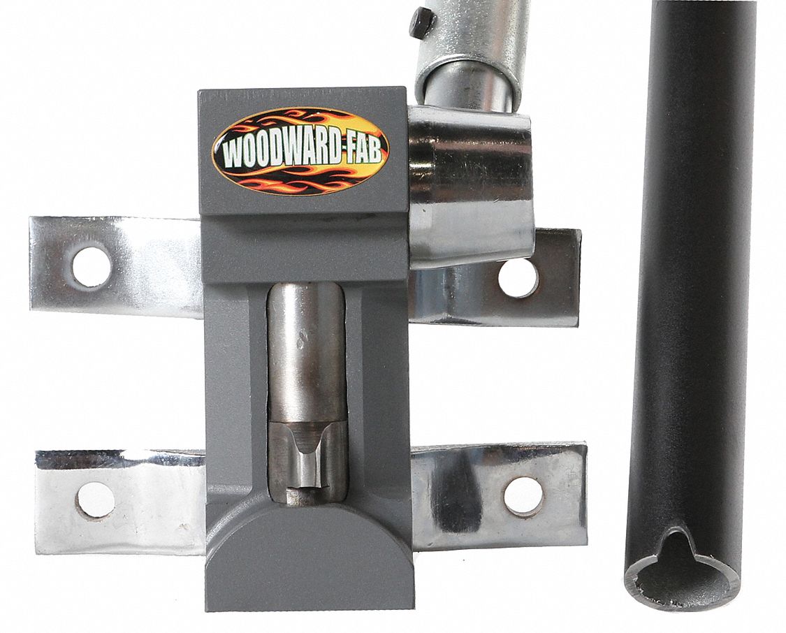 Manual Metal Stock Notcher: 3/8 in Notch Dp, 3/8 in Notch Lg