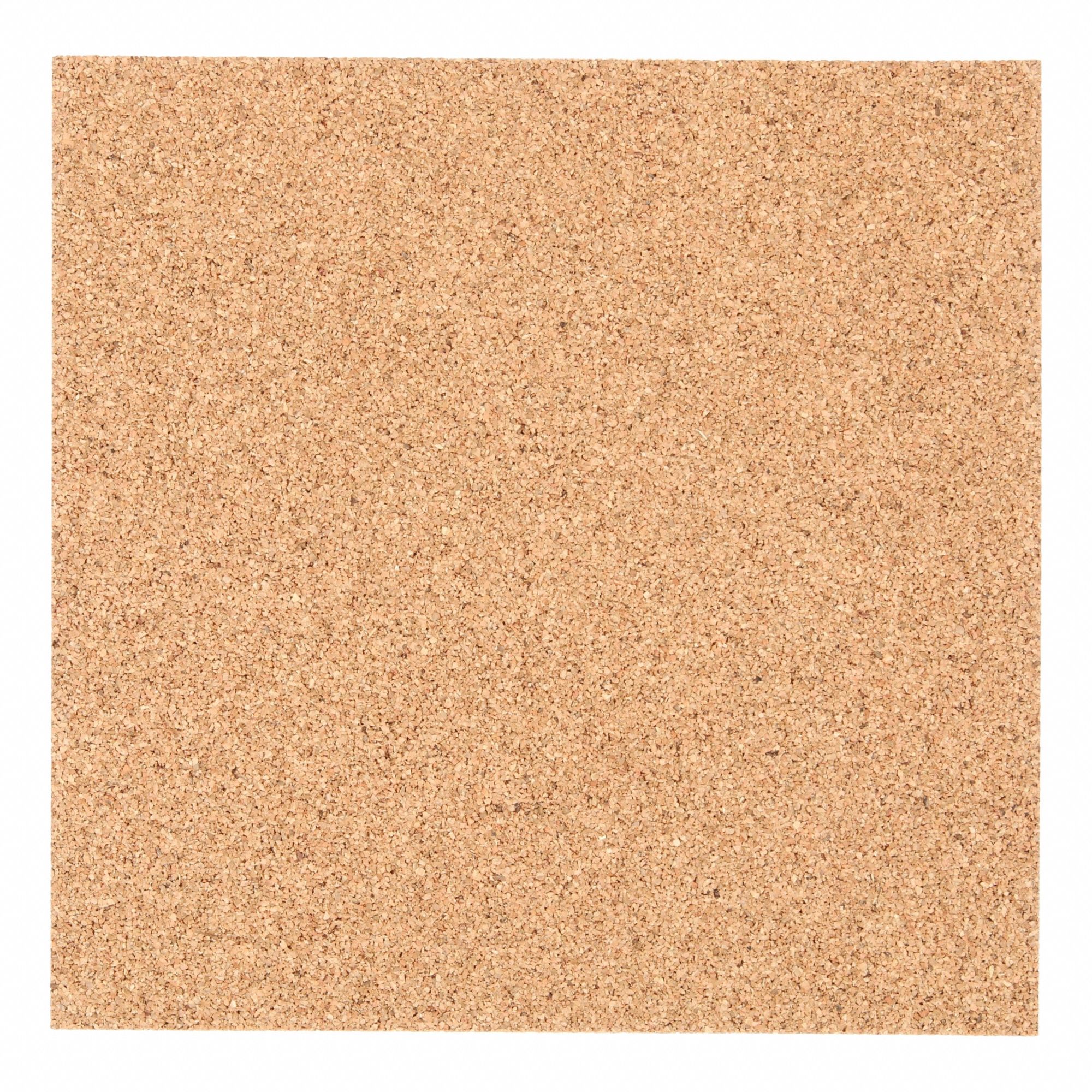 Bulletin Board Tiles: 12 in Overall Ht, 12 in Overall Wd, 4 Pieces, Cork, Brown, 4 PK
