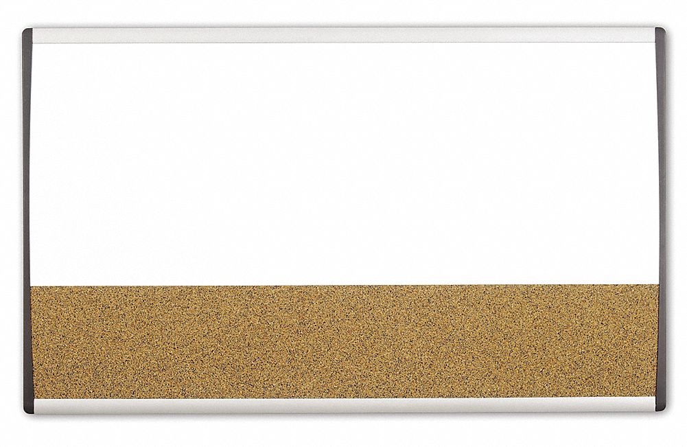 QUARTET, 18 in Dry Erase Ht, 30 in Dry Erase Wd, Combination Bulletin