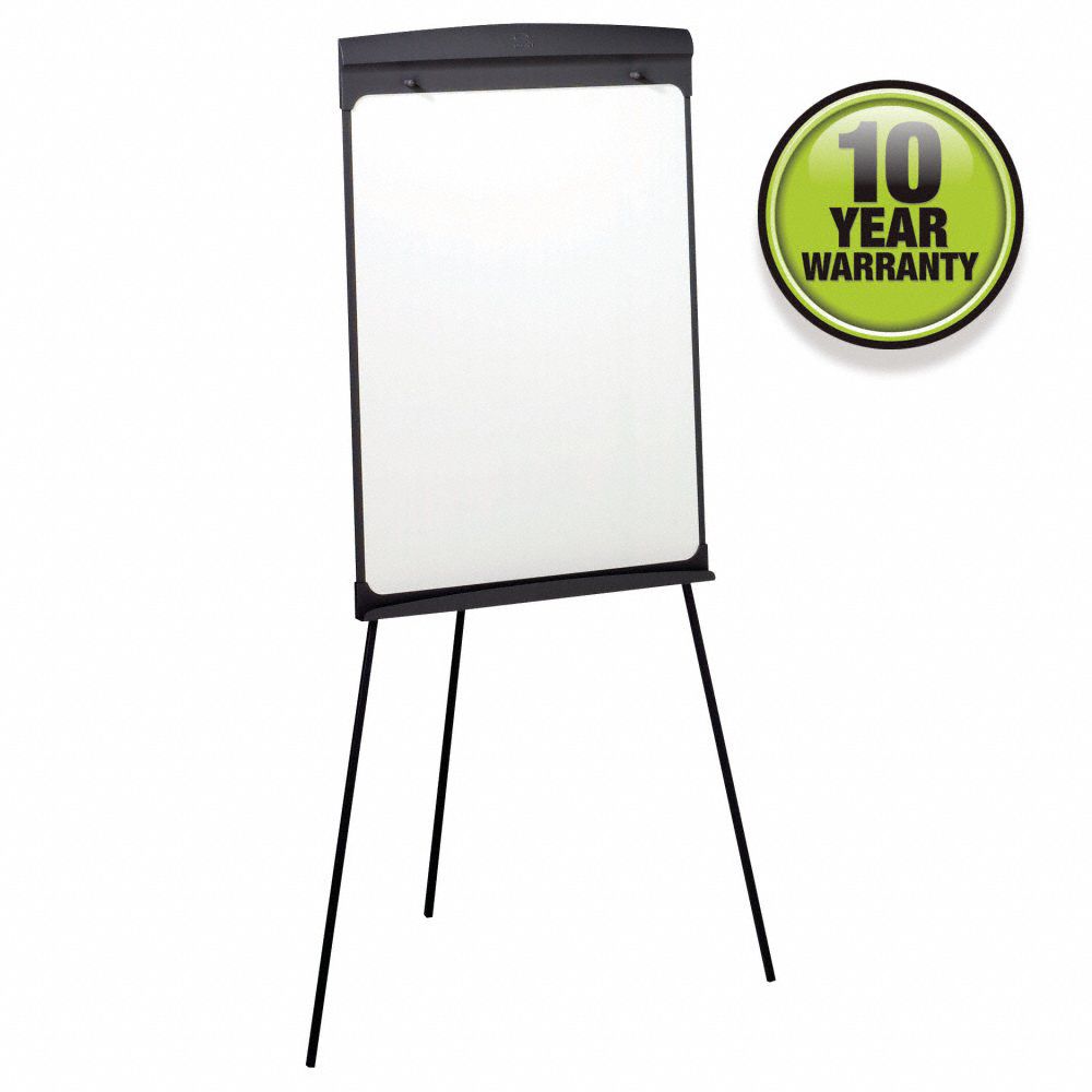 QUARTET Dry Erase Board Easel Mounted, 35 in Dry Erase Ht, 27 in Dry