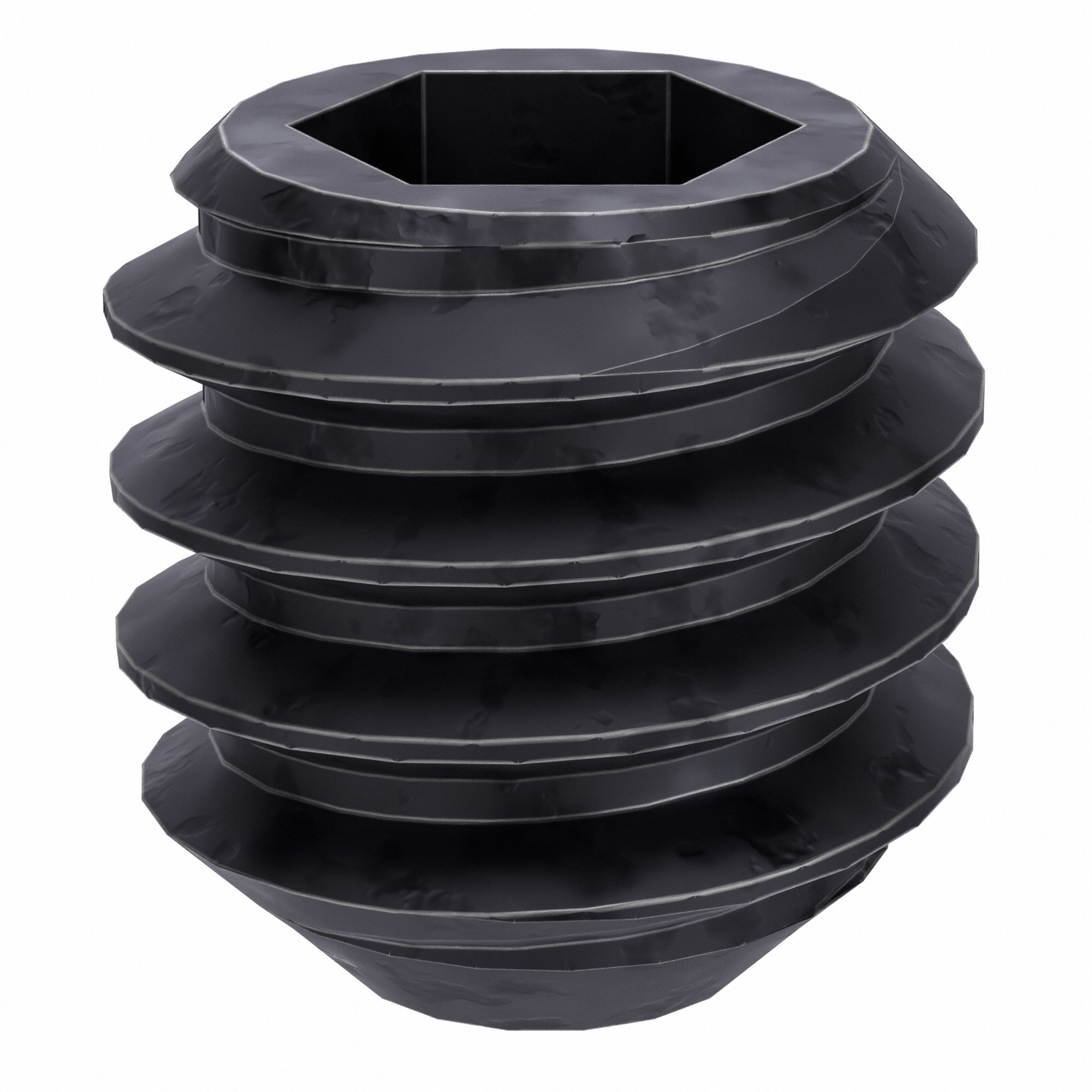 Socket Set Screw: #5-40 Thread Size, 1/8 in Overall Lg, Flat pt, Alloy Steel, Black Oxide, 100 PK