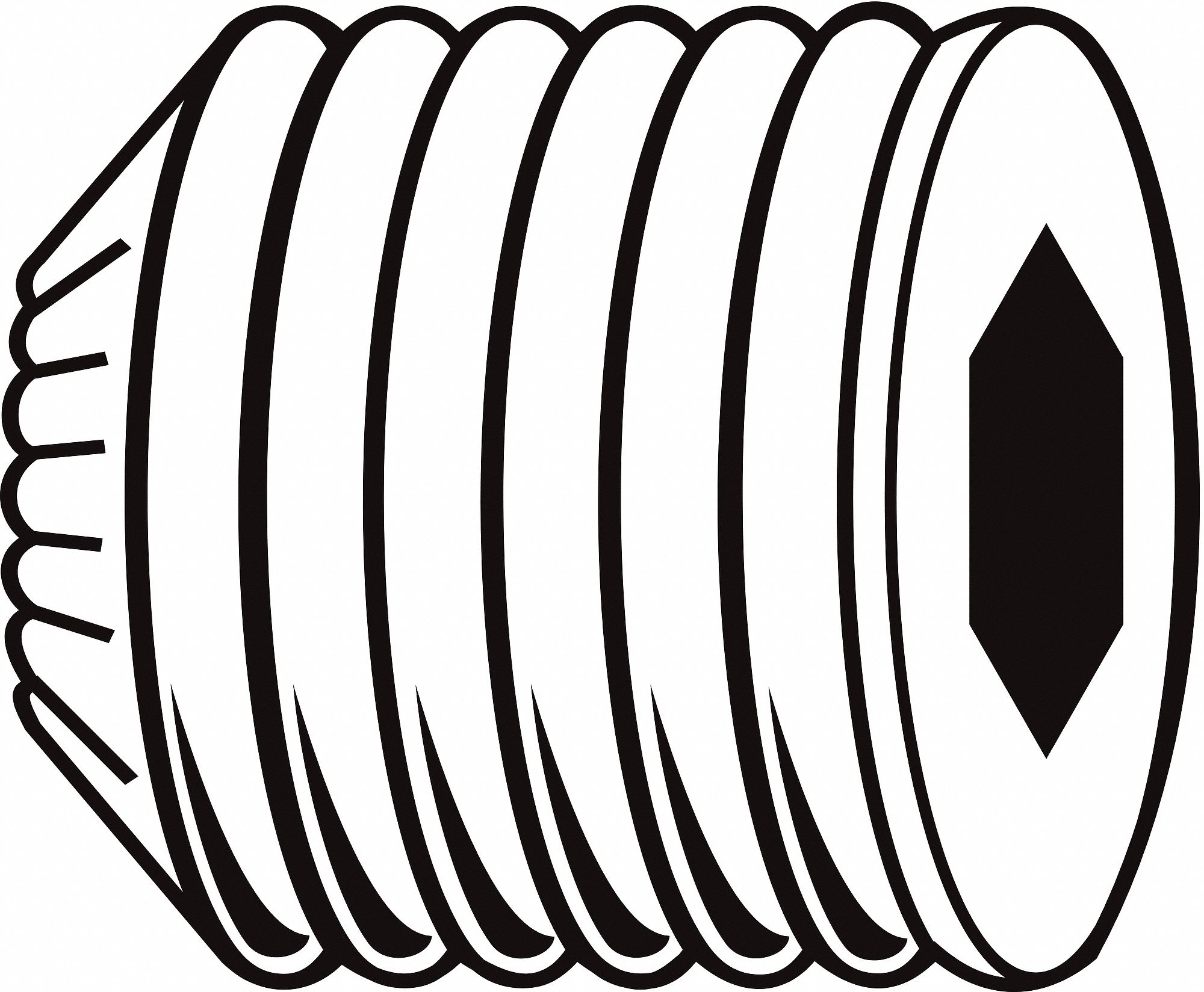 Socket Set Screw: 3/8"-16 Thread Size, 1 1/4 in Overall Lg, Knurled Cup pt, Alloy Steel, 100 PK