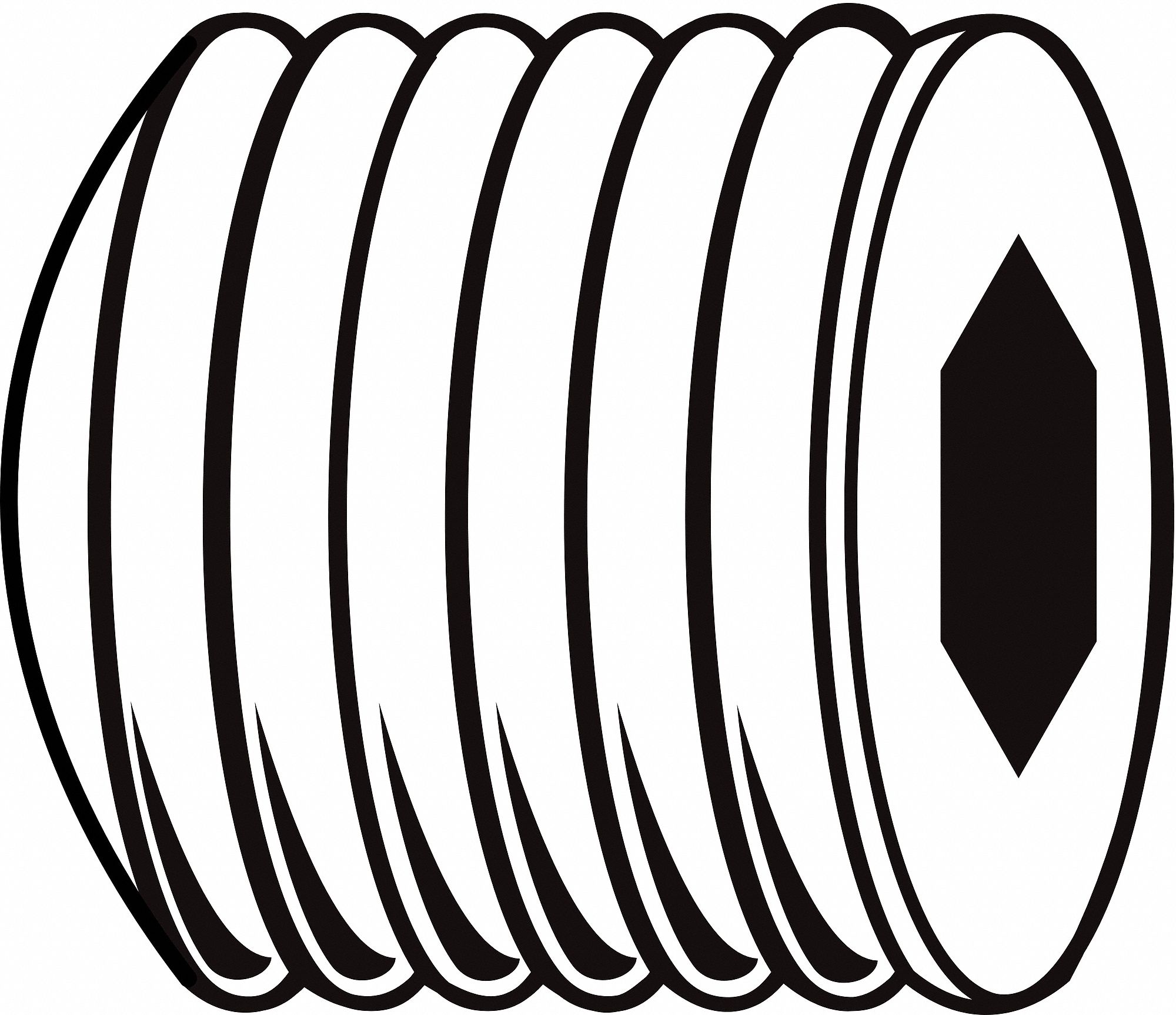 Socket Set Screw: #4-40 Thread Size, 3/16 in Overall Lg, Oval pt, Alloy Steel, Black Oxide, 100 PK