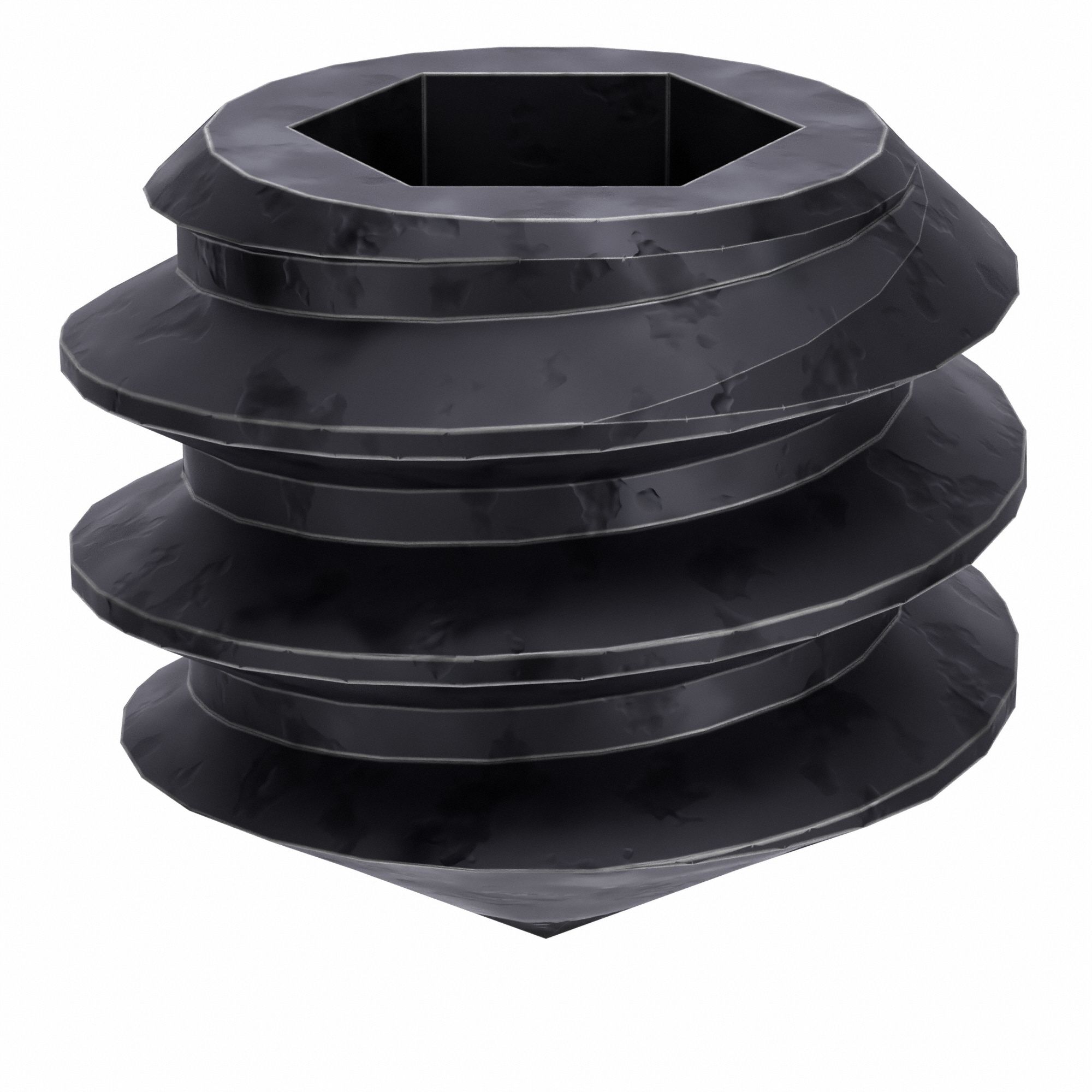 Socket Set Screw: #6-32 Thread Size, 1/8 in Overall Lg, Cone pt, Alloy Steel, Black Oxide, 100 PK