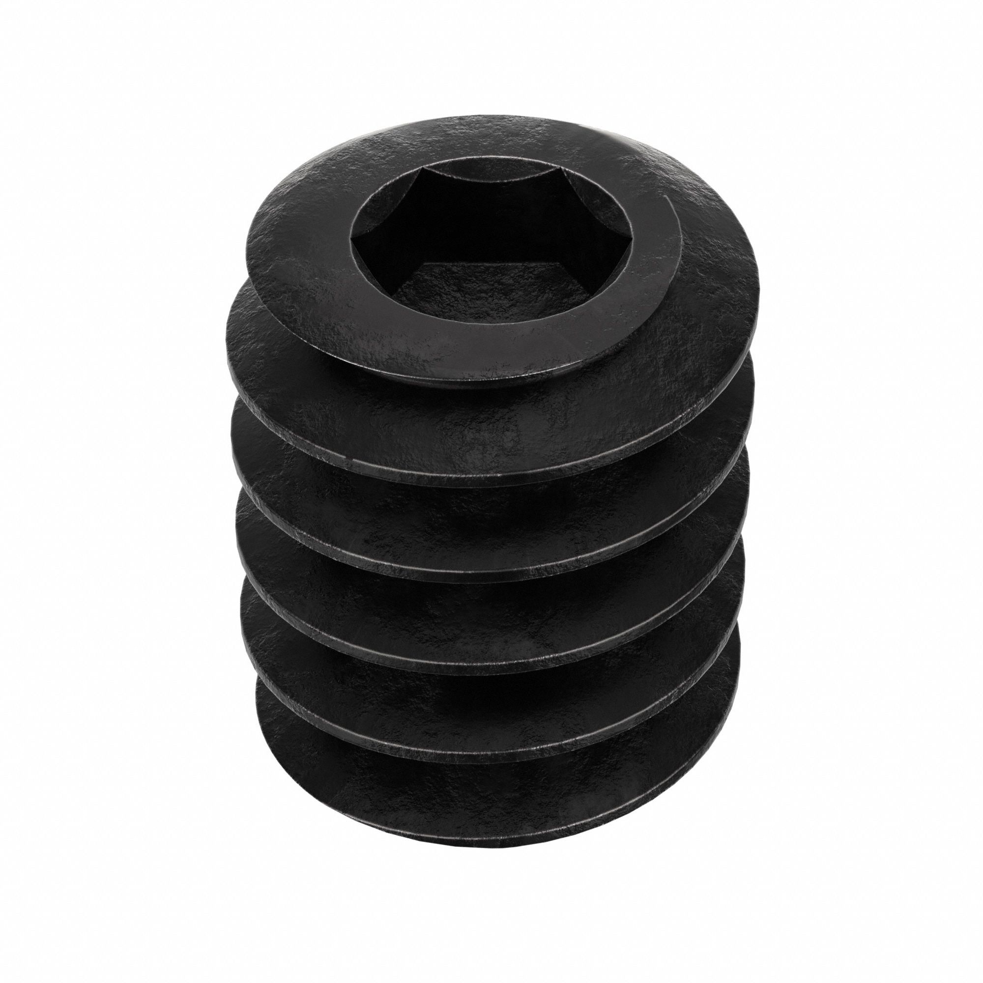 Socket Set Screw: #6-32 Thread Size, 3/16 in Overall Lg, Cone pt, Alloy Steel, Black Oxide, 100 PK