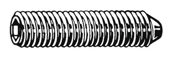 Socket Set Screws: Cup Pt., Cone Pt., Knurled Pt., Flat Pt., Dog